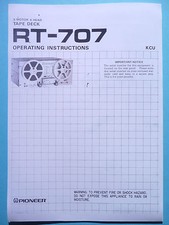 Operation Manuel D'Instructions pour Pioneer RT-707
