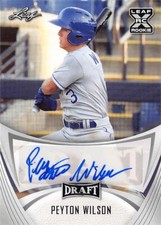 Peyton Wilson signed Baseball Card Royals, Alabama 2021 Leaf Draft Rookie #BAPWI