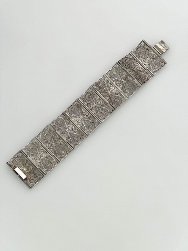 Schweres antikes Armband filigran Silber ca. 1920 Handwerkskunst F12B164 - Bild 12 von 12