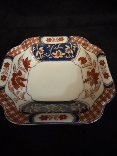 Takahashi San Francisco Japan Trinket Tray Soap Dish Blue White Red Ceramic - 第 1/7 張圖片
