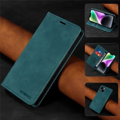 For iPhone 16e 15 14 13 12 11 Pro Max 8+ SE Case Wallet Leather RFID Flip Cover - Picture 31 of 66
