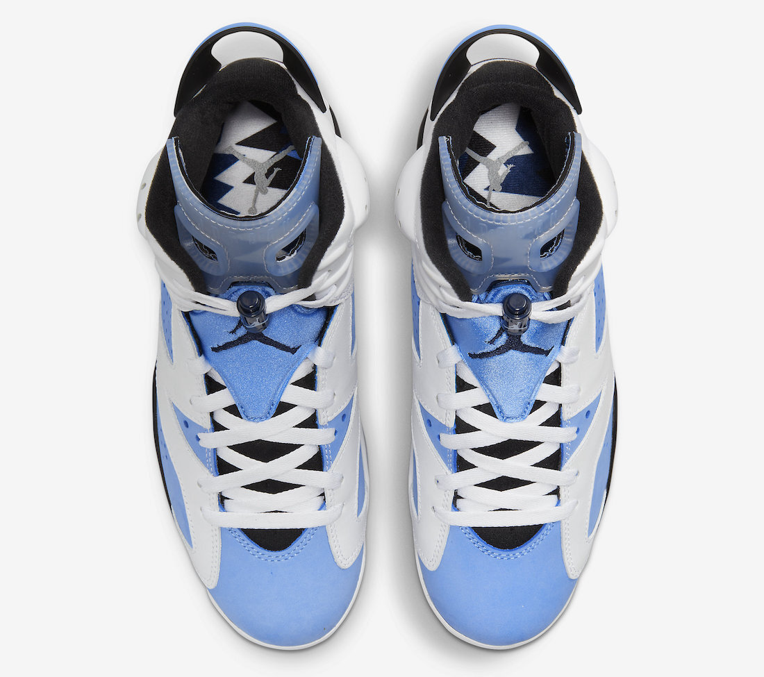 Nike Air Jordan Retro 6 UNC White University Blue Black CT8529-410