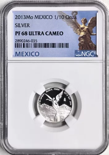2013 Mexico Libertad Proof 1/10 Oz. Silver Coin – NGC PF68 Ultra Cameo