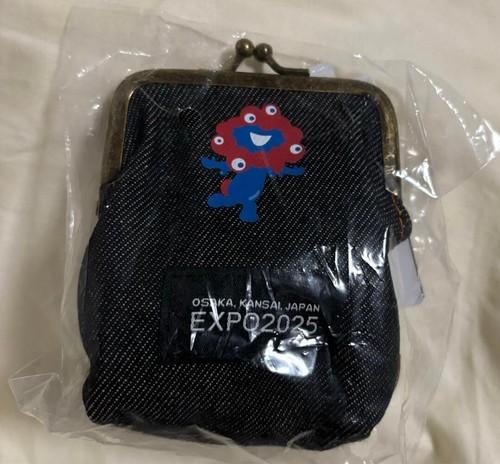 Osaka Kansai Expo Myakumyaku x EDWIN Purse Wallet Denim 2025 Polyester USED/MINT - Picture 8 of 8