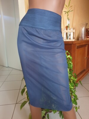 Jupe La Perla Taille 40 En Tulle Nervuré Bleu - NEUVE Avec étiquettes