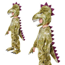 Child Dinosaur Costume T Rex Boys Girls Kids Book Week Day Fancy Dress New