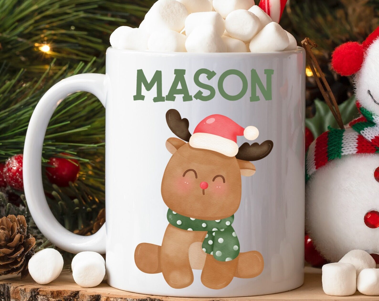 Personalized Christmas Mug Secret Santa Gift Custom Family Christmas Mug Kids