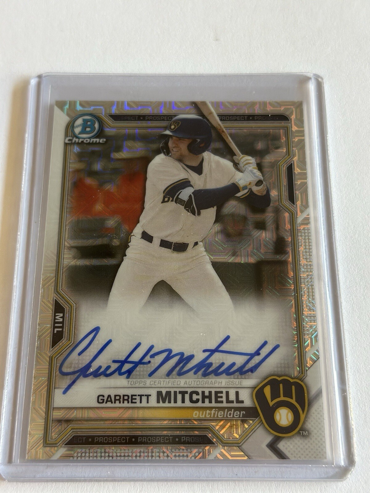 2021 Bowman - Mega Box Chrome Mojo Autographs #BMA-GM Garrett Mitchell (AU, RC)