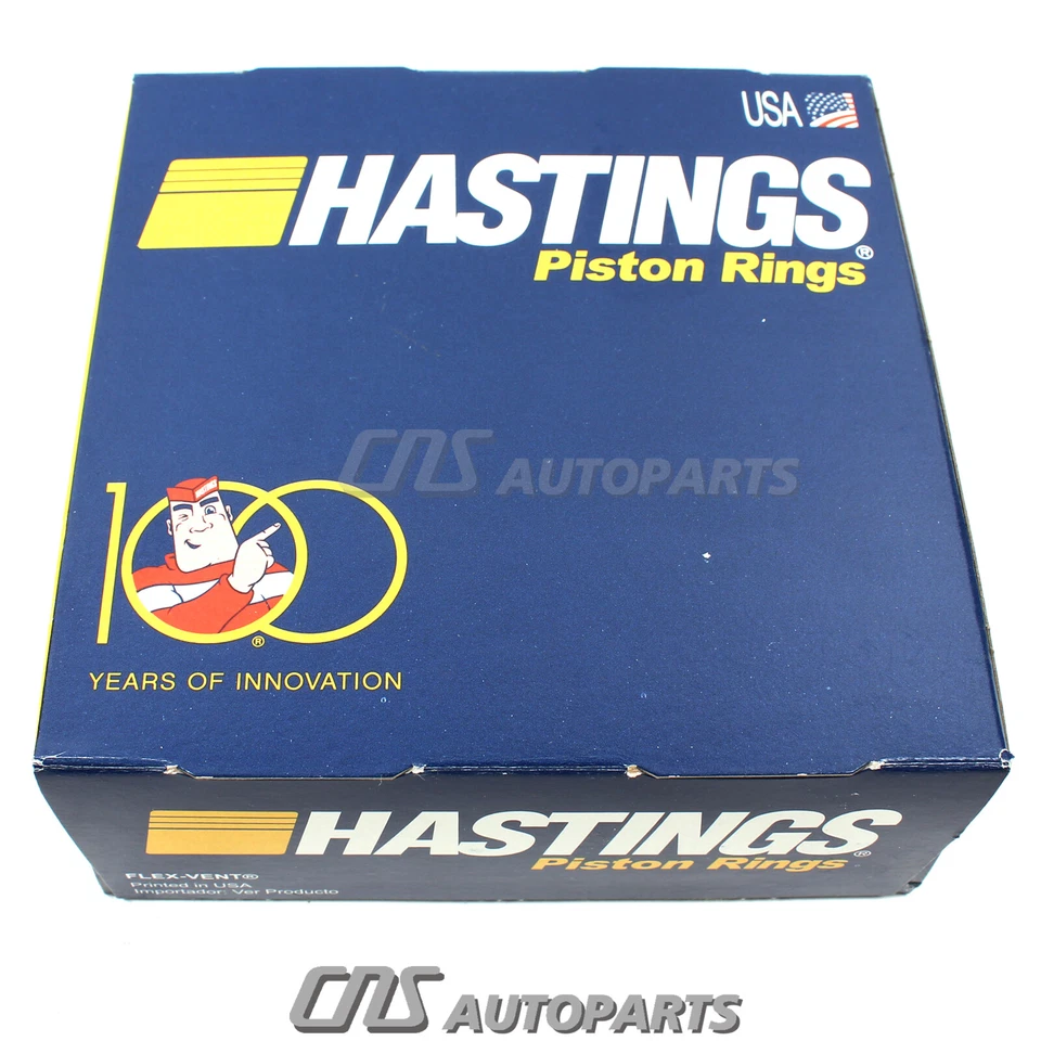 Fits 92-05 Lexus GS300 SC300 Toyota Supra 3.0L L6 Hastings Piston Ring Set 2JZGE - Image 2 of 3