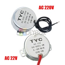TYC-50 AC 12V/220V Synchronous Motor CW/CCW 4W 50/60Hz 5RPM/6RPM For Microwave