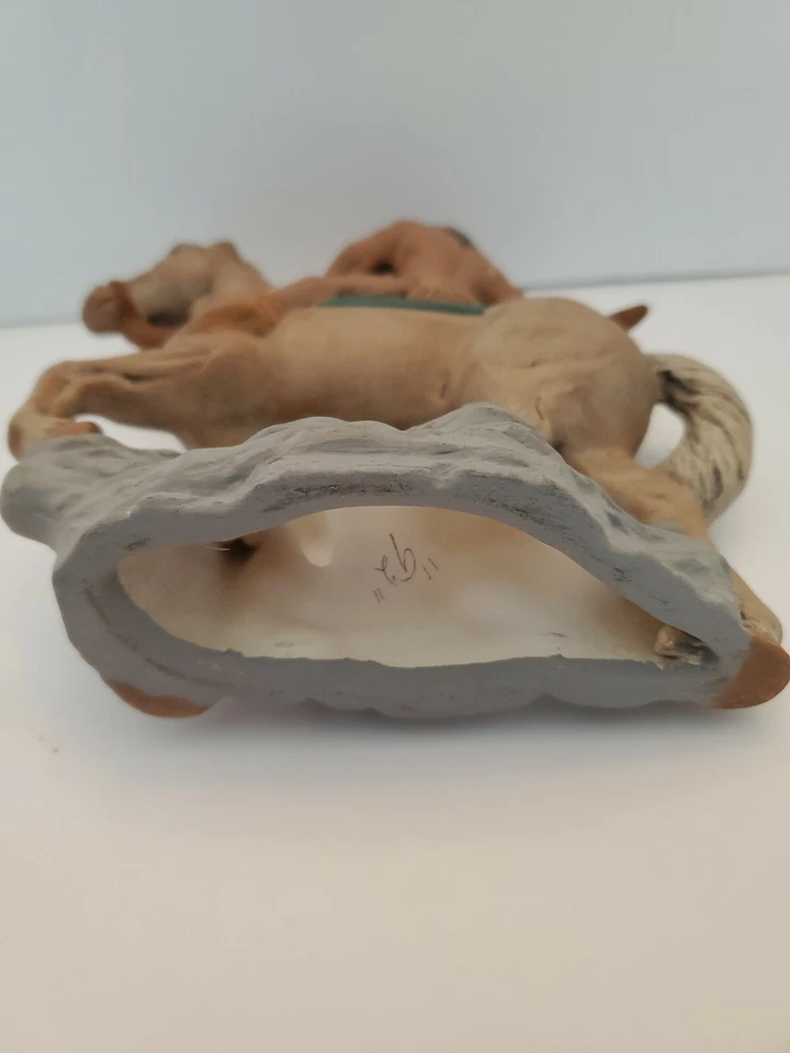 Estatuilla montada del suroeste nativo americano cerámica realista 6" x 6" de colección Foto 3 de 3