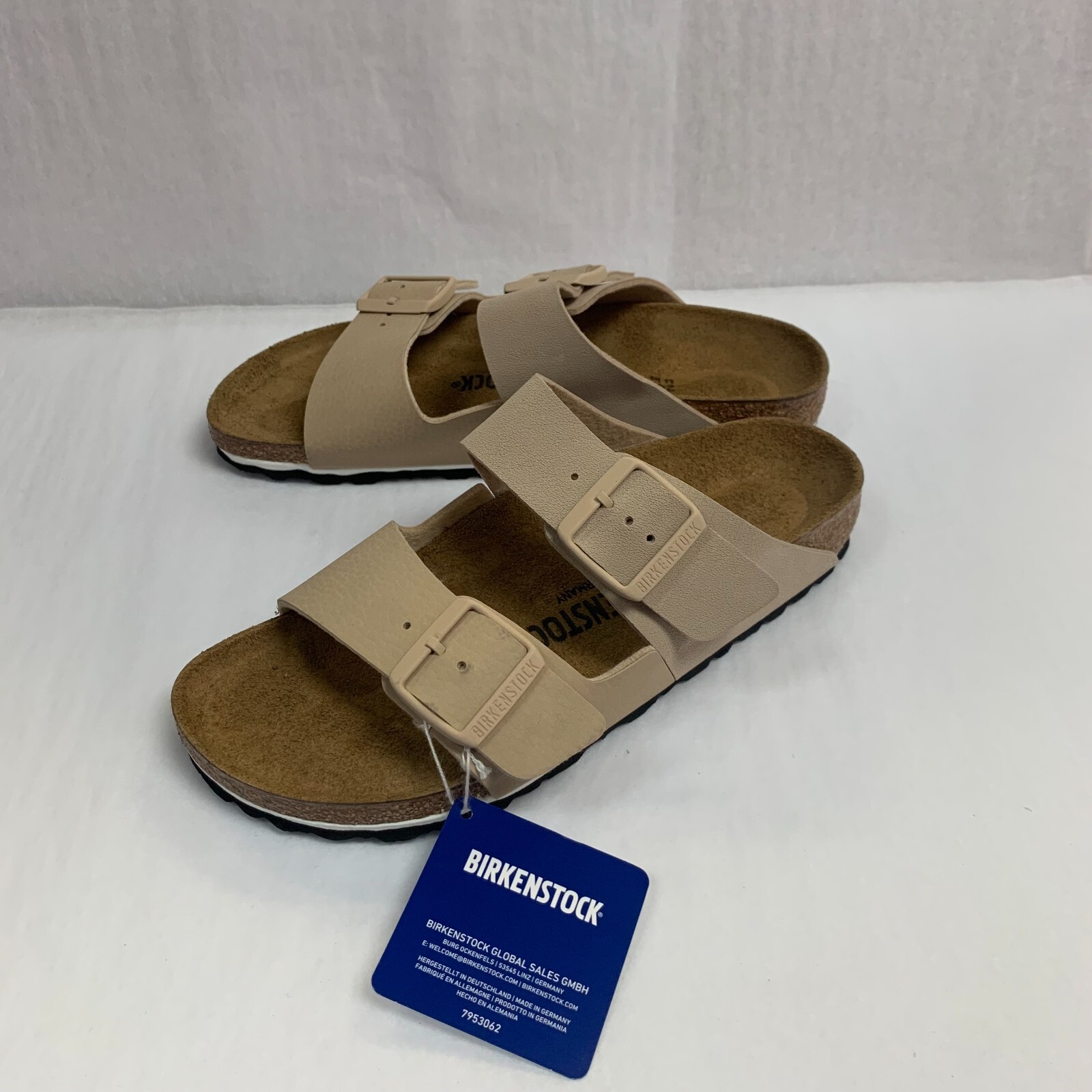 Birkenstock New w/o Box Arizona Split Ice/Sandcastle Birko Flor Reg Select Size image 3