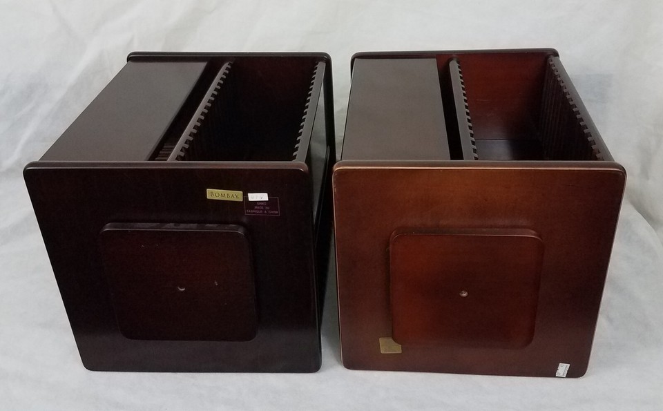 Vintage Bombay Company Solid Wood 64 CD Carousel /Spinning Tabletop