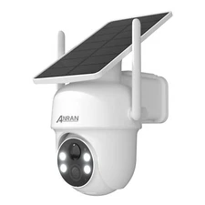 ANRAN 3MP Solar Wireless Security Camera 360° PTZ WIFI IP Outdoor Battery Camera
