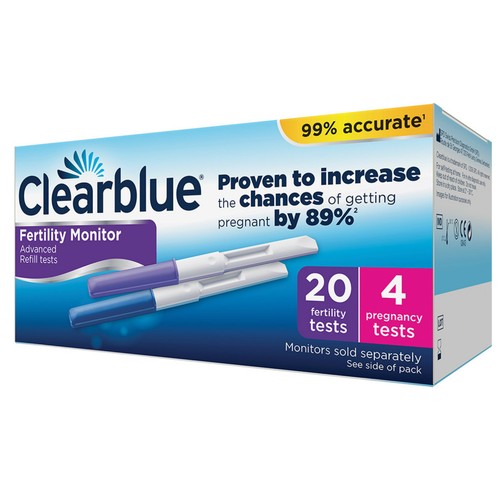 60 Clearblue Advanced Fertility Monitor Sticks 12 Pregnancy Tests 3 Packs of 20 - Picture 2 of 3