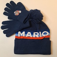 Youth Winter Hat Gloves Set Mario Nintendo Boys 2024