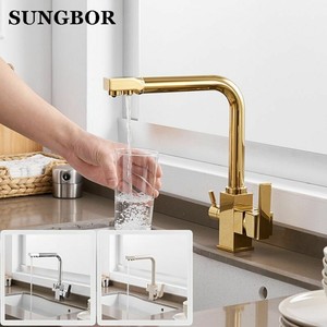 Kitchen Faucet With Filtered Water Marble Water Mixer Cold Hot
