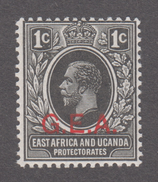 German East Africa and Uganda Protectorates 1917. 1c King George V. Sc N106. MNH