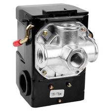 Air-Compressor Pressure Switch 135-175 psi 4 Port 26 Amp 220V, with Adjustabl...
