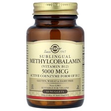 Sublingual Methylcobalamin Vitamin B12 , 5,000 mcg, 60 Nuggets