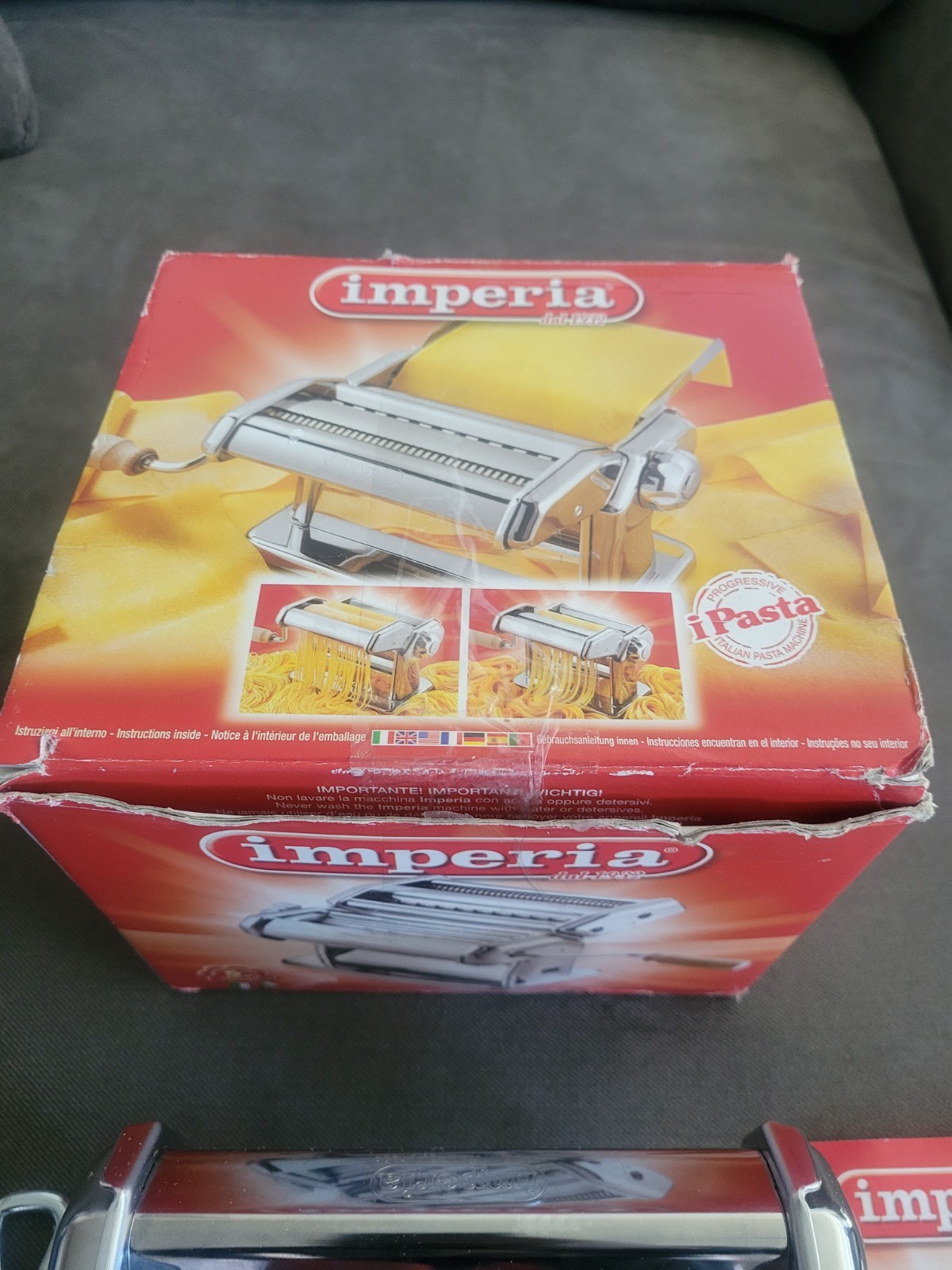 IMPERIA dal 1932, RED, iPasta Progressive Italian Pasta Making Machine, Manual