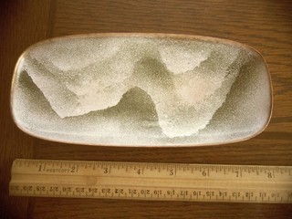 VTG Enamel On Copper Bowl Tray Artist Signed Rose Anna Tendler Worth 8"x3.5"