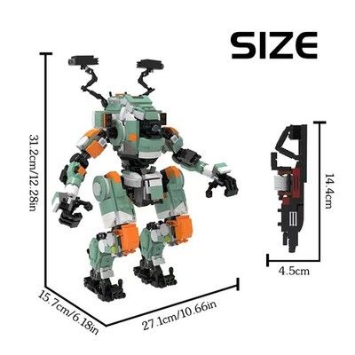 MOC 1057 PCS BT-7274 Titan Mecha Vanguard-class Toys Building Block Set Gift