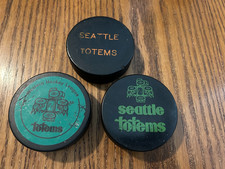 Seattle Totems Pucks Lot of 3