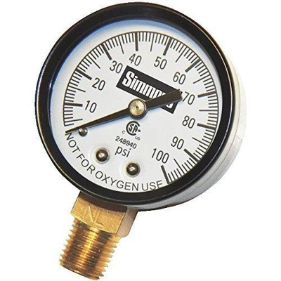 #ad #ad NEW SIMMONS 1305 100 PSI 1 4quot; LEAD FREE WELL PUMP WATER PRESSURE GAUGE $15.99