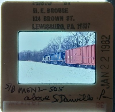 Orig Dia D&H Delaware & Hudson RS3M 505 7419 South Danville PA MEN2 22Jan1982