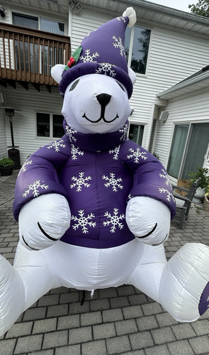 Gemmy Airblown Inflatable 8' Feet Tall Christmas Polar Bear - Bit Faded READ - Picture 4 of 24
