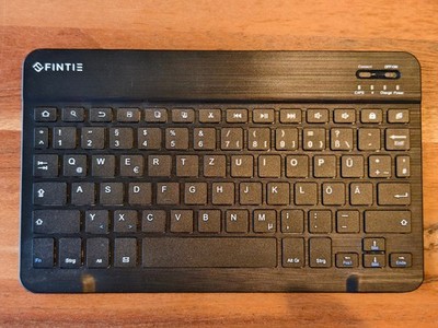 FINTIE Ultradünn Bluetooth Tastatur mit deutschem Layout QWERTZ für iPad/Tablet