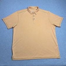 Tommy Bahama Polo Shirt Mens Large Orange Tencel Stretch Relaxed Athleisure