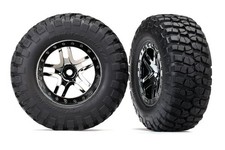 Traxxas 6873T - BFGoodrich Mud T/A Tires, SCT Split-Spoke Black Chrome Wheels