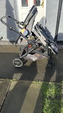 Hauck Atlantic Twin Double Buggy Pushchair Pram Grey