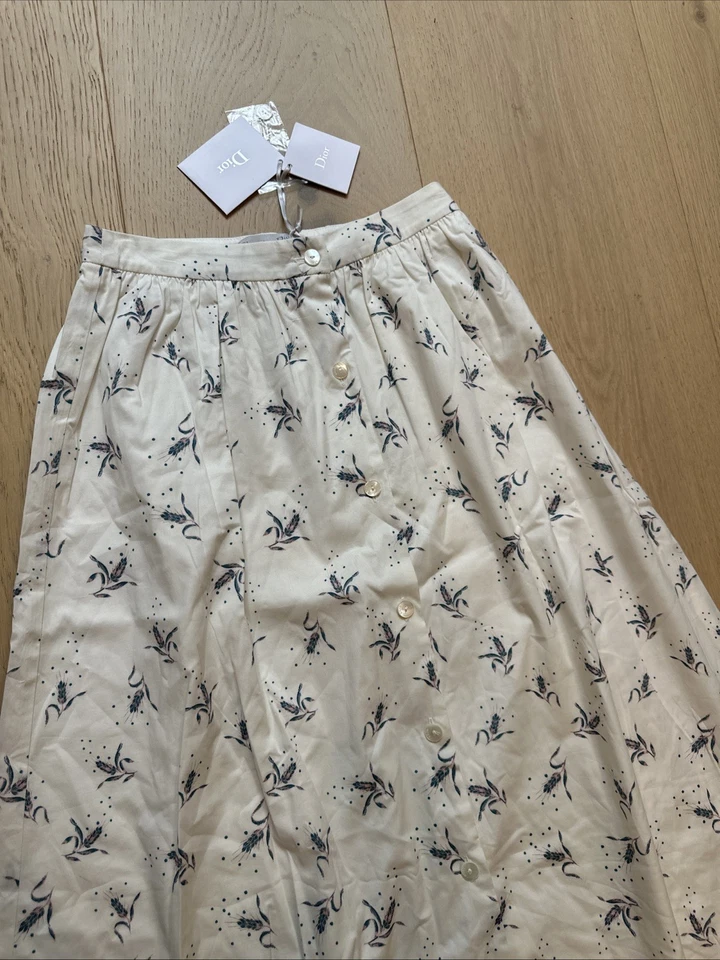 Nueva Falda Larga Con Etiquetas 100% Auténtica CHRISTIAN DIOR Niñas - 8 Años - BLANCA Foto 3 de 4