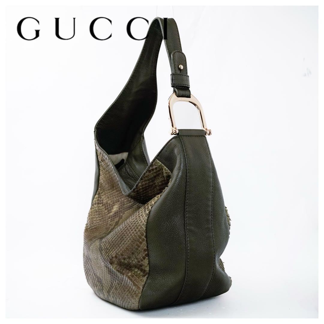 GUCCI Tom Ford Python Leather Hobo Bag - image 1