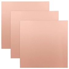 3 Pack 12 x 12 Inch Pure Copper Sheet, 24 Gauge Copper Plate with Double Prot...