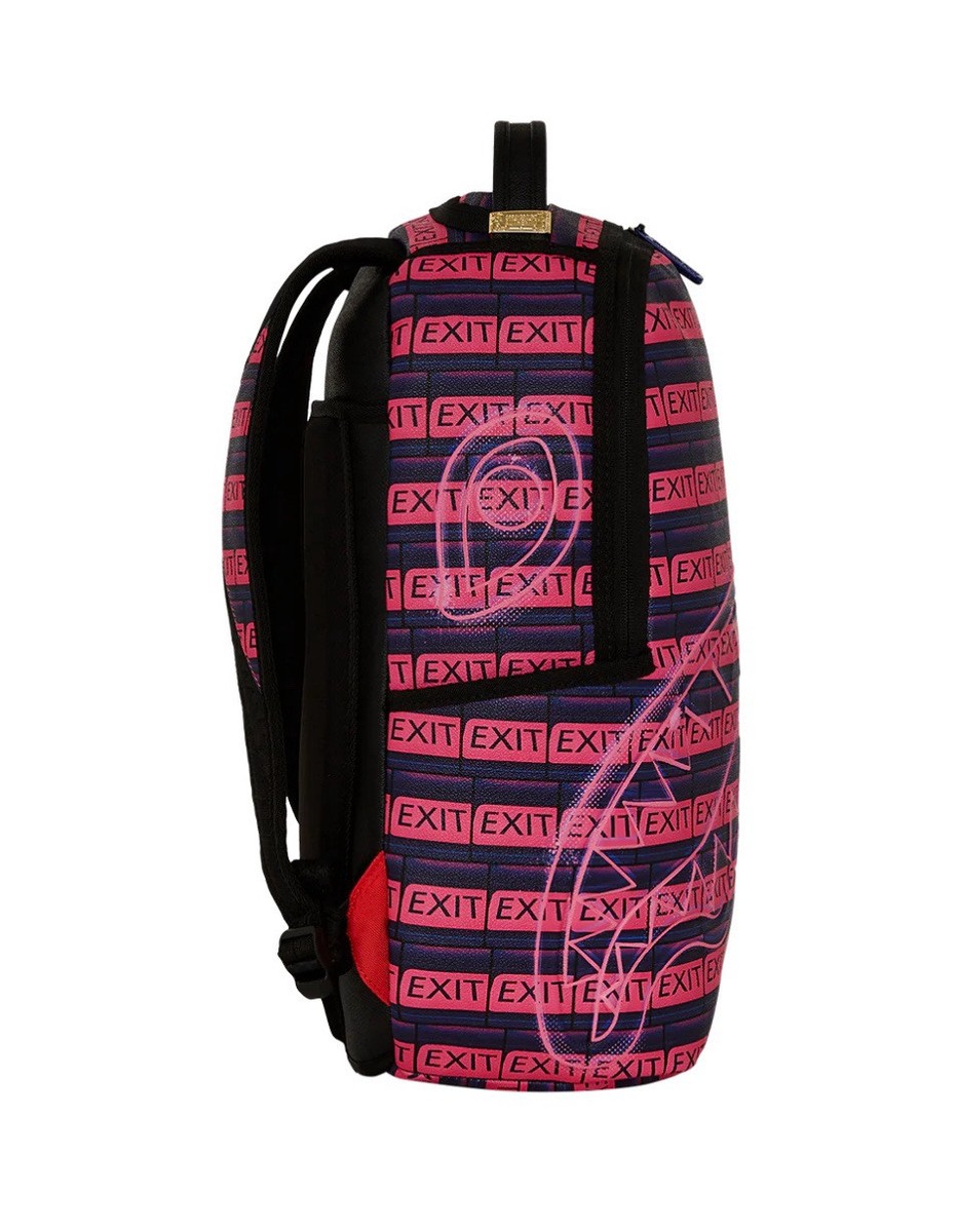 NEW SPRAYGROUND EXIT ART PINK EDITION BACKPACK BAG PINK STRIPED