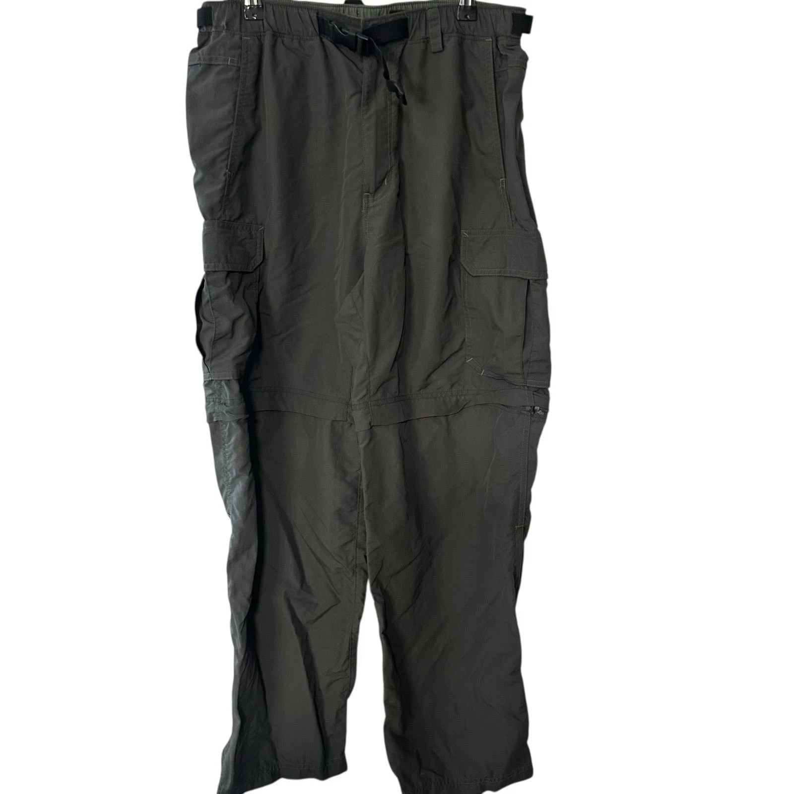 REI Convertible Pants Gray Nylon Cargo Hiking Pockets Lightweight Men’s Medium