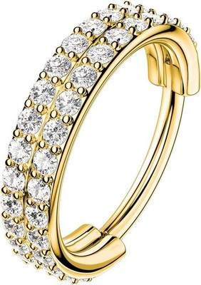 OUFER Body Piercing Gold Nose Ring Hoops 6/8/10/12mm Nostril Nose Rings 18G