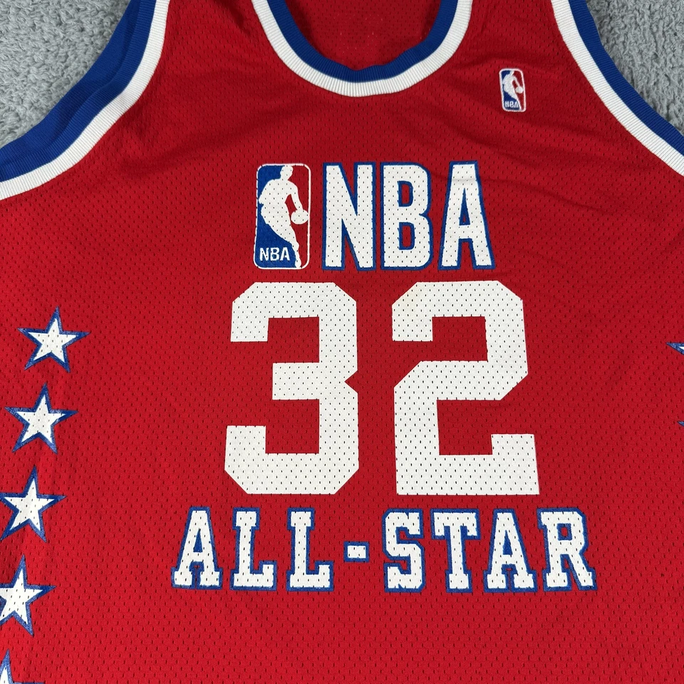 Camiseta de colección NBA All Star para hombre 60 Magic Johnson baloncesto madera dura 1987-88 80 Foto 4 de 4
