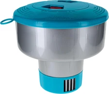 Pool Chlorine Floater Dispenser with Lid Lock - Large 7" Floating Chlorinator, H