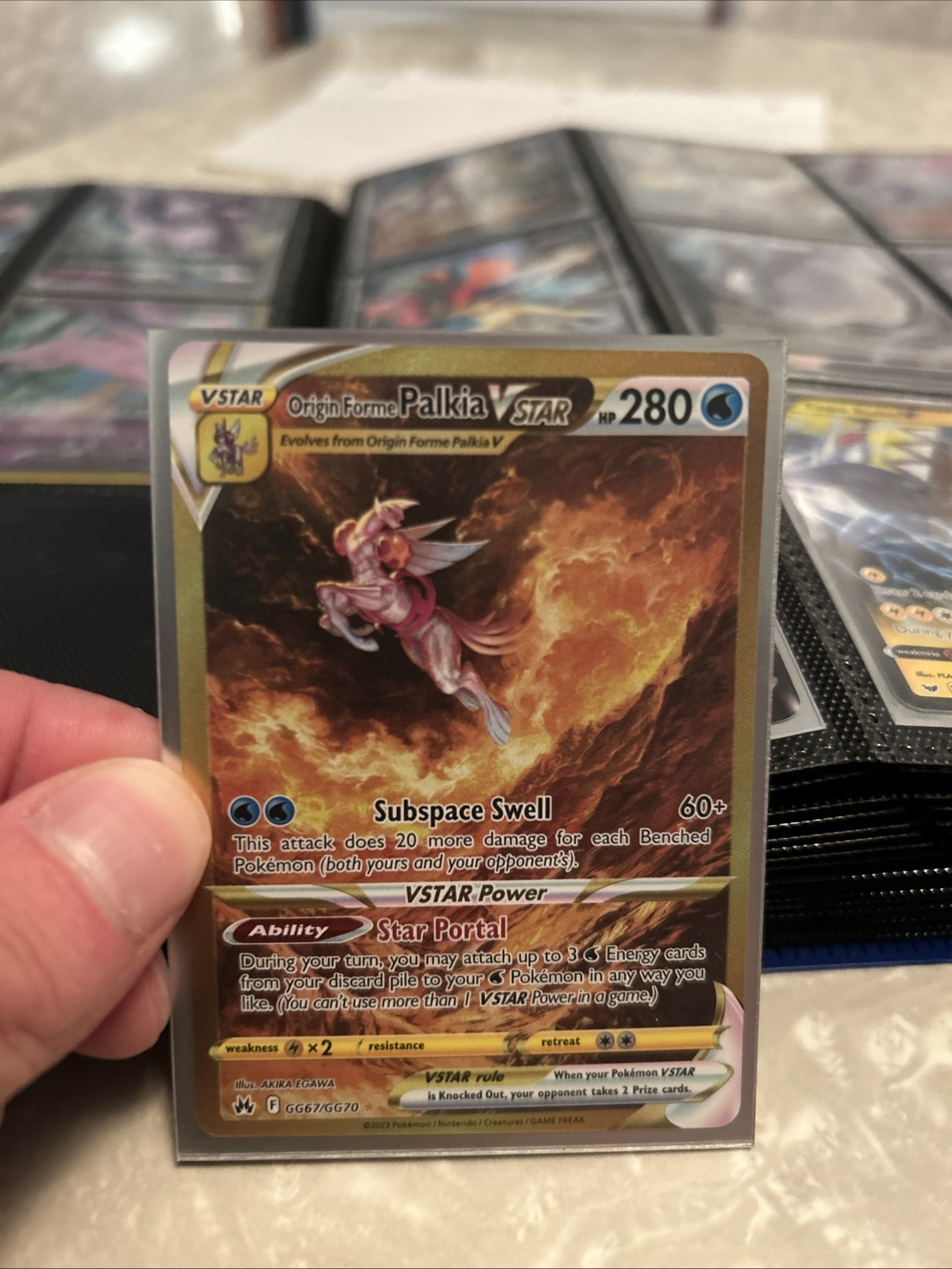 Origin Forme Palkia VSTAR Gold Secret Rare GG67/GG70 Crown Zenith 💎NM💎