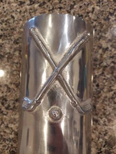 Mariposa Golf Themed Wine Bottle Chiller Holder Polished Aluminum 