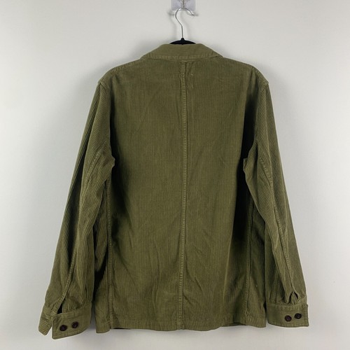 Cappotto da lavoro in velluto a coste labura di flanella portoghese uomo cotone verde medio - Foto 6 di 10