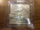 Skylab Bar-and first US satellite 1 oz ea  2 oz.999 Silver-Hamilton Mint