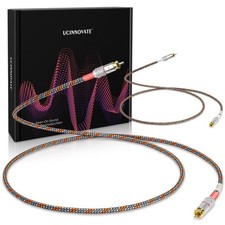 2 Pack 0.5m / 1.64Ft HiFi Audiophile RCA to RCA Cable, Male to Male with Gold...