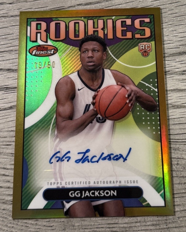 2023-24 Topps Finest - Rookie Finest Autographs GG Jackson  Gold Refractor /50