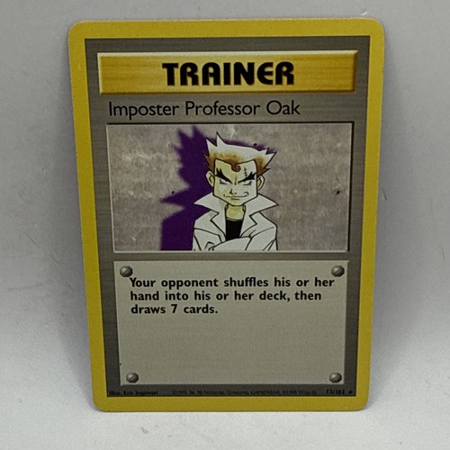 Betrüger Professor Eiche 73/102 Base Set Rare Pokemon Karte HP Tcg Karte